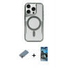 MARSİLYAN™- iPhone 11 Pro Max Kılıf Yadigar Klasik Özel Seri - Siyah 34D Izgaralı Cam + Gold Metal Kamera Lens Koruma Cam