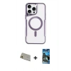 MARSİLYAN™- iPhone 11 Pro Max Kılıf Yadigar Klasik Özel Seri - Siyah 34D Izgaralı Cam + Rainbow Kamera Lens Koruma Cam - GD