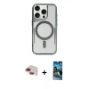 MARSİLYAN™- iPhone 11 Pro Max Kılıf Yadigar Klasik Özel Seri - Siyah 34D Izgaralı Cam + Pers Alüminyum Kamera Lens - KI