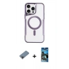 MARSİLYAN™- iPhone 11 Pro Max Kılıf Yadigar Klasik Özel Seri - Siyah 34D Izgaralı Cam + Metal Kamera Lens Koruma Cam - SH