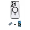 MARSİLYAN™- iPhone 11 Pro Max Kılıf Yadigar Klasik Özel Seri - Siyah 34D Izgaralı Cam + Shine Kamera Lens Koruma Cam - PE