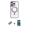 MARSİLYAN™- iPhone 11 Pro Max Kılıf Yadigar Klasik Özel Seri - Siyah 34D Izgaralı Cam + Shine Kamera Lens Koruma Cam - GS