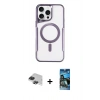 MARSİLYAN™- iPhone 11 Pro Max Kılıf Yadigar Klasik Özel Seri - Siyah 34D Izgaralı Cam + Siyah Pers Alüminyum Kamera Lens