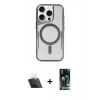 MARSİLYAN™- iPhone 11 Pro Max Kılıf Yadigar Klasik Özel Seri - Siyah 360 Mat Full Body Arka Koruyucu + Kamera Lens Koruma Cam - SF