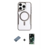 MARSİLYAN™- iPhone 11 Pro Max Kılıf Yadigar Klasik Özel Seri - Siyah 360 Mat Full Body Arka Koruyucu + Mavi Shine Kamera Lens Koruma Cam