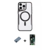 MARSİLYAN™- iPhone 11 Pro Max Kılıf Yadigar Klasik Özel Seri - Siyah 360 Mat Full Body Arka Koruyucu + Metal Kamera Lens Koruma Cam - MI