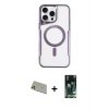 MARSİLYAN™- iPhone 11 Pro Max Kılıf Yadigar Klasik Özel Seri - Siyah 360 Mat Full Body Arka Koruyucu + Rainbow Kamera Lens Koruma Cam - GD