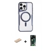 MARSİLYAN™- iPhone 11 Pro Max Kılıf Yadigar Klasik Özel Seri - Siyah 360 Mat Full Body Arka Koruyucu + Renkli Kamera Lens Koruma Cam - MI