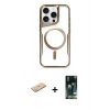 MARSİLYAN™- iPhone 11 Pro Max Kılıf Yadigar Klasik Özel Seri - Siyah 360 Mat Full Body Arka Koruyucu + Renkli Kamera Lens Koruma Cam - SI