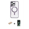 MARSİLYAN™- iPhone 11 Pro Max Kılıf Yadigar Klasik Özel Seri - Siyah 360 Mat Full Body Arka Koruyucu + Renkli Kamera Lens Koruma Cam - TU