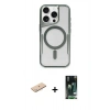 MARSİLYAN™- iPhone 11 Pro Max Kılıf Yadigar Klasik Özel Seri - Siyah 360 Mat Full Body Arka Koruyucu + Renkli Kamera Lens Koruma Cam - MI