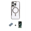 MARSİLYAN™- iPhone 11 Pro Max Kılıf Yadigar Klasik Özel Seri - Siyah 360 Mat Full Body Arka Koruyucu + Shine Kamera Lens Koruma Cam - GS