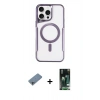 MARSİLYAN™- iPhone 11 Pro Max Kılıf Yadigar Klasik Özel Seri - Siyah 360 Mat Full Body Arka Koruyucu + Sierra Blue Shine Kamera Lens Koruma Cam