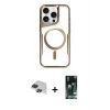 MARSİLYAN™- iPhone 11 Pro Max Kılıf Yadigar Klasik Özel Seri - Siyah 360 Mat Full Body Arka Koruyucu + Siyah Pers Alüminyum Kamera Lens