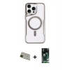 MARSİLYAN™- iPhone 11 Pro Max Kılıf Yadigar Klasik Özel Seri - Siyah 360 Mat Full Body Arka Koruyucu + Yeşil Rainbow Kamera Lens Koruma Cam