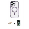 MARSİLYAN™- iPhone 11 Pro Max Kılıf Yadigar Klasik Özel Seri - Siyah 360 Mat Full Body Arka Koruyucu + Renkli Kamera Lens Koruma Cam - YL