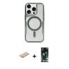 MARSİLYAN™- iPhone 11 Pro Max Kılıf Yadigar Klasik Özel Seri - Siyah 360 Mat Full Body Arka Koruyucu + Renkli Kamera Lens Koruma Cam - YL