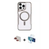 MARSİLYAN™- iPhone 11 Pro Max Kılıf Yadigar Klasik Özel Seri - Siyah 3D Antistatik Cam Ekran Koruyucu + Pers Alüminyum Kamera Lens - KI