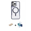 MARSİLYAN™- iPhone 11 Pro Max Kılıf Yadigar Klasik Özel Seri - Siyah 3D Antistatik Cam Ekran Koruyucu + Sarı Renkli Kamera Lens Koruma Cam