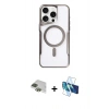 MARSİLYAN™- iPhone 11 Pro Max Kılıf Yadigar Klasik Özel Seri - Siyah 3D Antistatik Cam Ekran Koruyucu + Pers Alüminyum Kamera Lens - YL