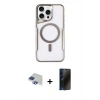 MARSİLYAN™- iPhone 11 Pro Max Kılıf Yadigar Klasik Özel Seri - Siyah 3D Antistatik Hayalet Cam Ekran Koruyucu + Pers Alüminyum Kamera Lens - LT