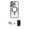MARSİLYAN™- iPhone 11 Pro Max Kılıf Yadigar Klasik Özel Seri - Siyah 3D Antistatik Hayalet Cam Ekran Koruyucu + Pers Alüminyum Kamera Lens - KI