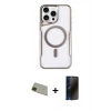 MARSİLYAN™- iPhone 11 Pro Max Kılıf Yadigar Klasik Özel Seri - Siyah 3D Antistatik Hayalet Cam Ekran Koruyucu + Rainbow Kamera Lens Koruma Cam - YL