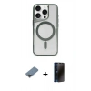 MARSİLYAN™- iPhone 11 Pro Max Kılıf Yadigar Klasik Özel Seri - Siyah 3D Antistatik Hayalet Cam Ekran Koruyucu + Metal Kamera Lens Koruma Cam - SH