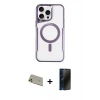 MARSİLYAN™- iPhone 11 Pro Max Kılıf Yadigar Klasik Özel Seri - Siyah 3D Antistatik Hayalet Cam Ekran Koruyucu + Rainbow Kamera Lens Koruma Cam - GD