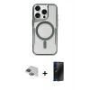 MARSİLYAN™- iPhone 11 Pro Max Kılıf Yadigar Klasik Özel Seri - Siyah 3D Antistatik Hayalet Cam Ekran Koruyucu + Pers Alüminyum Kamera Lens - YL