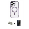 MARSİLYAN™- iPhone 11 Pro Max Kılıf Yadigar Klasik Özel Seri - Siyah 3D Antistatik Hayalet Cam Ekran Koruyucu + Rainbow Kamera Lens Koruma Cam - YL