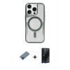 MARSİLYAN™- iPhone 11 Pro Max Kılıf Yadigar Klasik Özel Seri - Siyah 3D Antistatik Hayalet Cam Ekran Koruyucu + Metal Kamera Lens Koruma Cam - MI