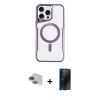 MARSİLYAN™- iPhone 11 Pro Max Kılıf Yadigar Klasik Özel Seri - Siyah 3D Antistatik Hayalet Cam Ekran Koruyucu + Pers Alüminyum Kamera Lens - YL