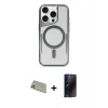 MARSİLYAN™- iPhone 11 Pro Max Kılıf Yadigar Klasik Özel Seri - Siyah 3D Antistatik Hayalet Cam Ekran Koruyucu + Rainbow Kamera Lens Koruma Cam - GD