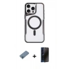 MARSİLYAN™- iPhone 11 Pro Max Kılıf Yadigar Klasik Özel Seri - Siyah 3D Antistatik Hayalet Cam Ekran Koruyucu + Shine Kamera Lens Koruma Cam - MI