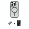 MARSİLYAN™- iPhone 11 Pro Max Kılıf Yadigar Klasik Özel Seri - Siyah 3D Antistatik Hayalet Cam Ekran Koruyucu + Metal Kamera Lens Koruma Cam - GS