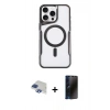 MARSİLYAN™- iPhone 11 Pro Max Kılıf Yadigar Klasik Özel Seri - Siyah 3D Antistatik Hayalet Cam Ekran Koruyucu + Pers Alüminyum Kamera Lens - LT