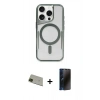 MARSİLYAN™- iPhone 11 Pro Max Kılıf Yadigar Klasik Özel Seri - Siyah 3D Antistatik Hayalet Cam Ekran Koruyucu + Rainbow Kamera Lens Koruma Cam - YL