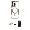 MARSİLYAN™- iPhone 11 Pro Max Kılıf Yadigar Klasik Özel Seri - Siyah 3D Antistatik Hayalet Cam Ekran Koruyucu + Renkli Kamera Lens Koruma Cam - MI
