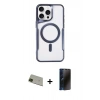 MARSİLYAN™- iPhone 11 Pro Max Kılıf Yadigar Klasik Özel Seri - Siyah 3D Antistatik Hayalet Cam Ekran Koruyucu + Rainbow Kamera Lens Koruma Cam - YL