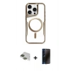 MARSİLYAN™- iPhone 11 Pro Max Kılıf Yadigar Klasik Özel Seri - Siyah 3D Antistatik Hayalet Cam Ekran Koruyucu + Pers Alüminyum Kamera Lens - YL