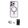 MARSİLYAN™- iPhone 11 Pro Max Kılıf Yadigar Klasik Özel Seri - Siyah 3D Antistatik Hayalet Cam Ekran Koruyucu + Pers Alüminyum Kamera Lens - LT