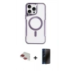 MARSİLYAN™- iPhone 11 Pro Max Kılıf Yadigar Klasik Özel Seri - Siyah 3D Antistatik Hayalet Cam Ekran Koruyucu + Pers Alüminyum Kamera Lens - KI