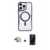 MARSİLYAN™- iPhone 11 Pro Max Kılıf Yadigar Klasik Özel Seri - Siyah 3D Antistatik Hayalet Cam Ekran Koruyucu + Pers Alüminyum Kamera Lens - YL
