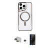 MARSİLYAN™- iPhone 11 Pro Max Kılıf Yadigar Klasik Özel Seri - Siyah 3D Antistatik Hayalet Cam Ekran Koruyucu + Pers Alüminyum Kamera Lens - YL