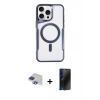 MARSİLYAN™- iPhone 11 Pro Max Kılıf Yadigar Klasik Özel Seri - Siyah 3D Antistatik Hayalet Cam Ekran Koruyucu + Pers Alüminyum Kamera Lens - LT