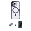 MARSİLYAN™- iPhone 11 Pro Max Kılıf Yadigar Klasik Özel Seri - Siyah 3D Antistatik Hayalet Cam Ekran Koruyucu + Metal Kamera Lens Koruma Cam - AKYL