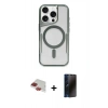 MARSİLYAN™- iPhone 11 Pro Max Kılıf Yadigar Klasik Özel Seri - Siyah 3D Antistatik Hayalet Cam Ekran Koruyucu + Pers Alüminyum Kamera Lens - KI