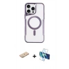 MARSİLYAN™- iPhone 11 Pro Max Kılıf Yadigar Klasik Özel Seri - Siyah 3D Antistatik Seramik Nano Ekran Koruyucu + Yeşil Renkli Kamera Lens Koruma Cam