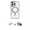 MARSİLYAN™- iPhone 11 Pro Max Kılıf Yadigar Klasik Özel Seri - Siyah 3D Antistatik Seramik Nano Ekran Koruyucu + Renkli Kamera Lens Koruma Cam - TU